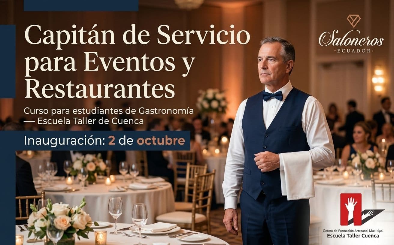 Capitán de Servicio para Eventos y Restaurantes Cuenca-Oct 2026