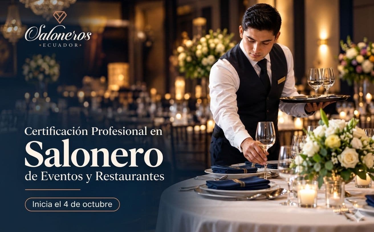 🎓 Certificación Profesional en Salonero de Eventos y Restaurantes Cuenca-Oct 2026